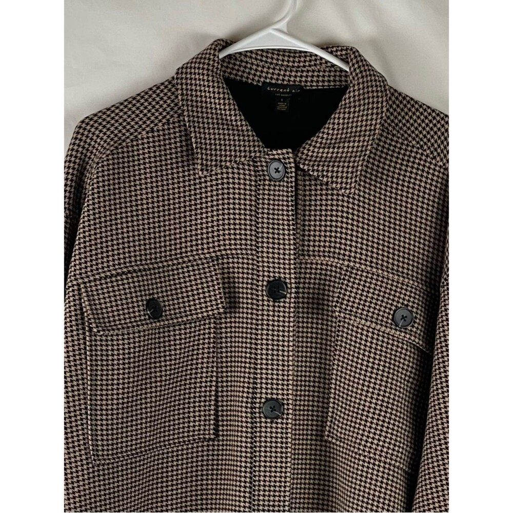 Current Air Black Tan Shirt Jacket Shacket NWOT Size L Coastal Grandma - Picture 3 of 11